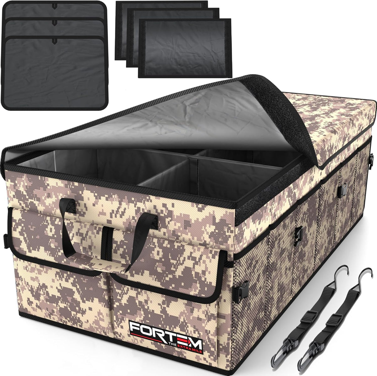 🚗 Heavy Duty Car Trunk Organizer – Foldable Multi-Compartment Storage Solution for SUV, Sedan & Truck