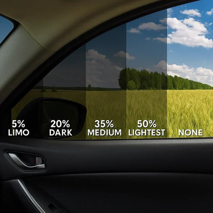 Universal Reduce Infrared Heat & Block UV by 99% Removable Window Tint Film for Cars - DIY Cut for Multiple ShapesMN