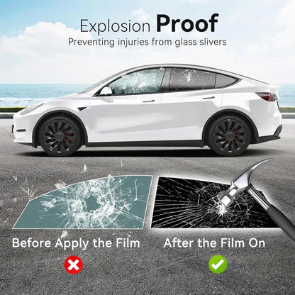 Universal Reduce Infrared Heat & Block UV by 99% Removable Window Tint Film for Cars - DIY Cut for Multiple ShapesMN