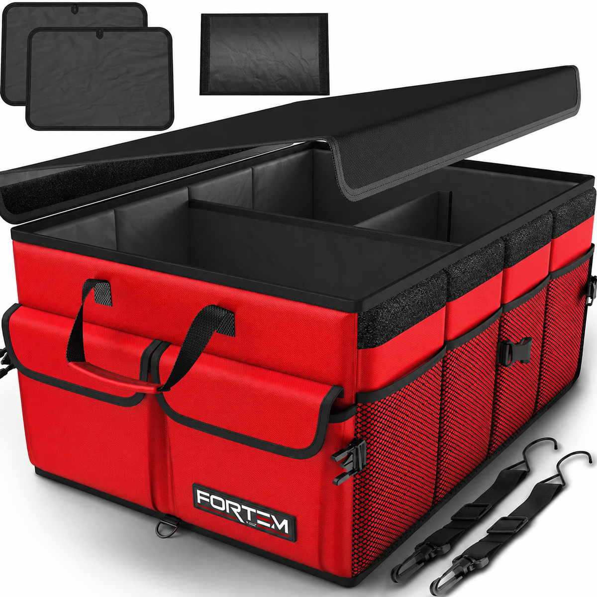 🚗 Heavy Duty Car Trunk Organizer – Foldable Multi-Compartment Storage Solution for SUV, Sedan & Truck