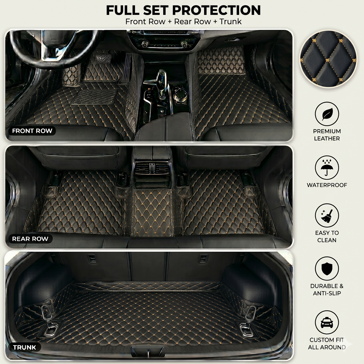 Elvie Heavy Duty Universal Fit Car Mats, SUVs, and TrucksMn